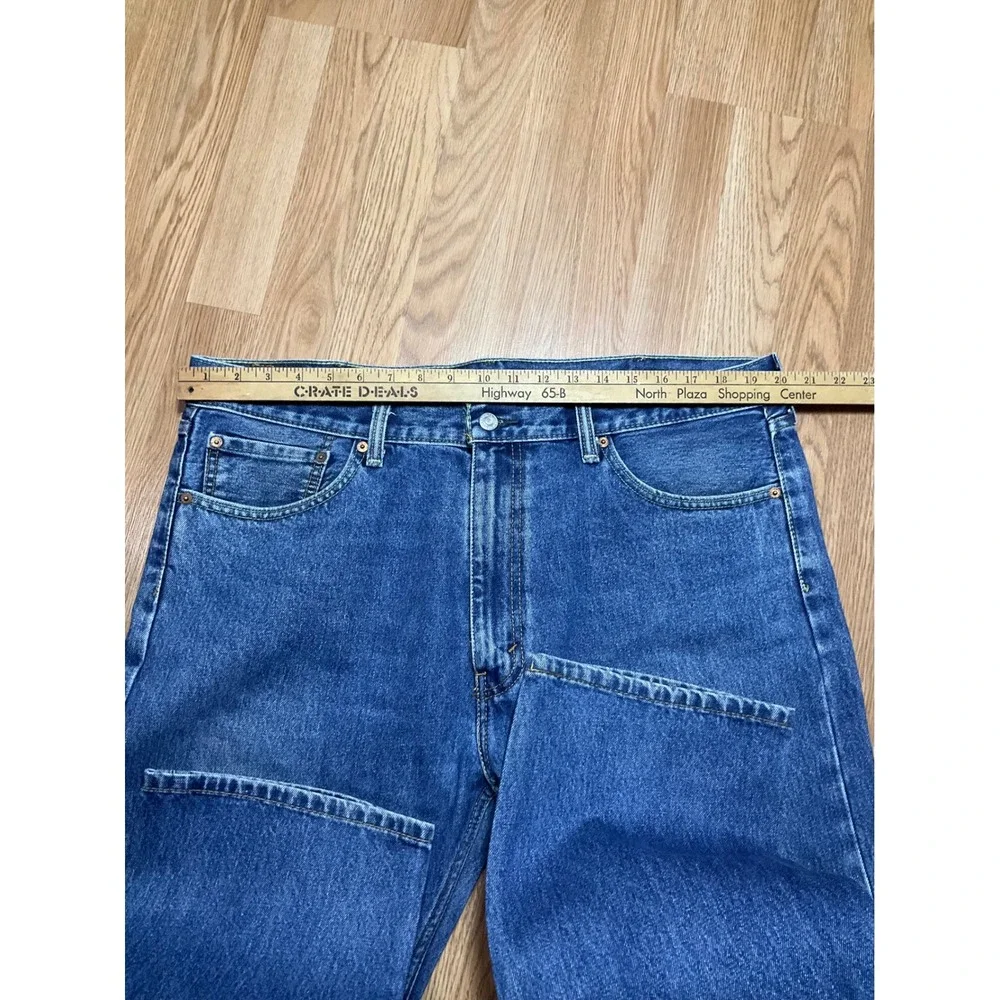 Levis 505 Regular Fit Straight Leg Jeans Mens 40x32 Blue Denim Medium Wash